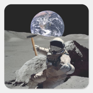 Pegatina Cuadrada La Luna