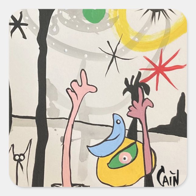 PEGATINA CUADRADA LA LUNA AZUL SE QUITA UN MES (Anverso)