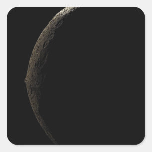 Pegatina Cuadrada La luna Iapetus de Saturn