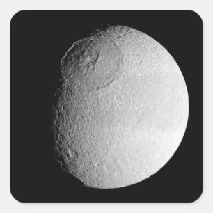 Pegatina Cuadrada La luna Tethys 2 de Saturn