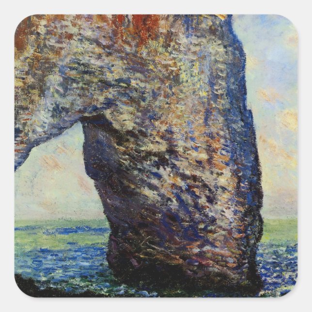 Pegatina Cuadrada La Manneporte, Etretat, II (Anverso)