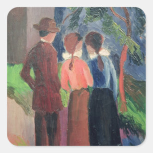 Pegatina Cuadrada La marcha, 1914