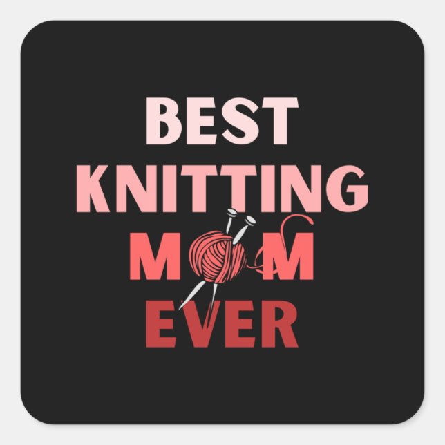 Pegatina Cuadrada La mejor madre de punto de la historia 31 (Anverso)