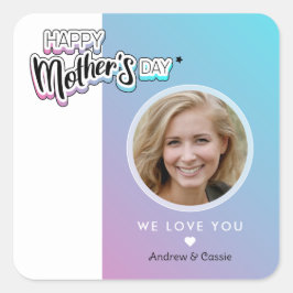 Pegatina Cuadrada La mejor madre de todos los tiempos