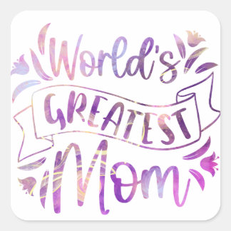 Pegatina Cuadrada La mejor mamá del mundo
