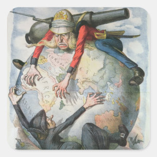 Pegatina Cuadrada La Mosca Roja