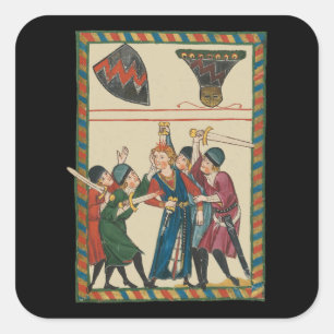 Pegatina Cuadrada La Muerte Del Arte Medieval De Reinmar von Brennen