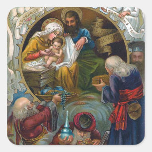 Pegatina Cuadrada "La natividad "