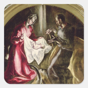Pegatina Cuadrada La natividad, 1587-1614