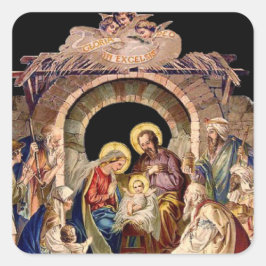 Pegatina Cuadrada La Natividad de Jesús Sticker - 2
