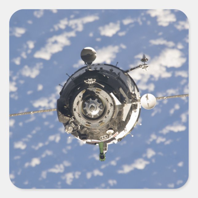 Pegatina Cuadrada La nave espacial Soyuz TMA-01M (Anverso)