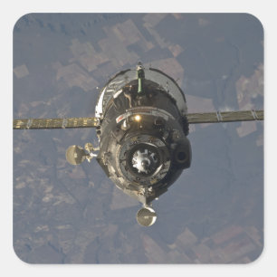 Pegatina Cuadrada La nave espacial Soyuz TMA-19 3