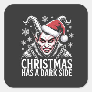 Pegatina Cuadrada La Navidad tiene un lado oscuro