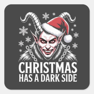 Pegatina Cuadrada La Navidad tiene un lado oscuro