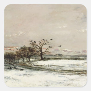 Pegatina Cuadrada La Nieve, 1873