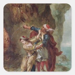 Pegatina Cuadrada La novia de Abydos, 1843