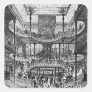 Pegatina Cuadrada La nueva escalera de "Au Bon Marche"