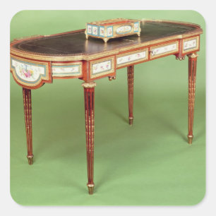 Pegatina Cuadrada La oficina de Louis XVI plat con la chapa pálida