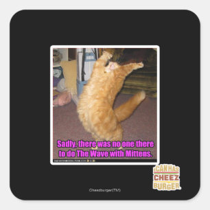 Pegatina Cuadrada La ola