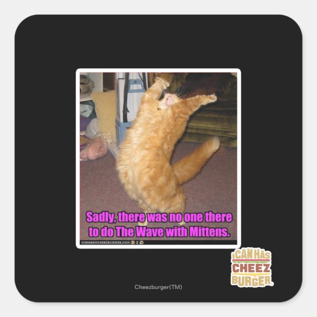 Pegatina Cuadrada La ola (Anverso)