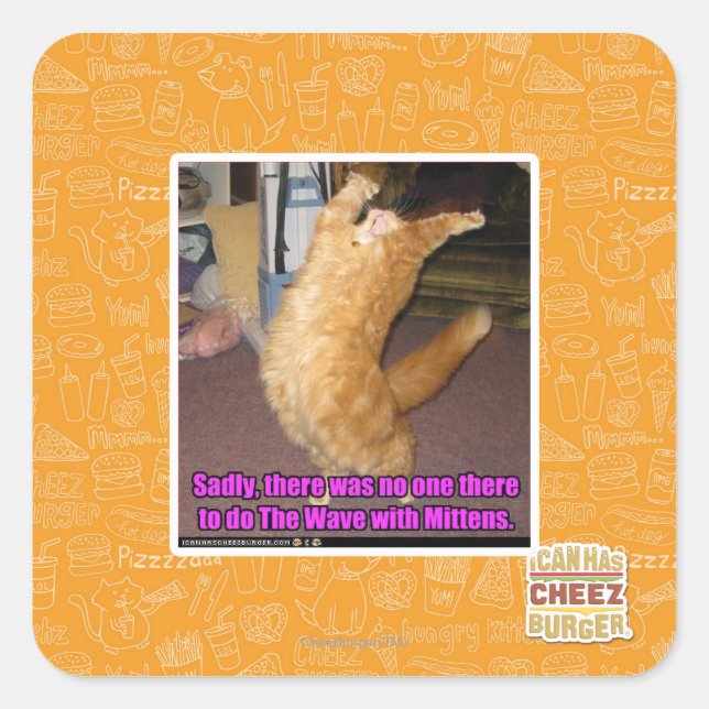 Pegatina Cuadrada La ola (Anverso)