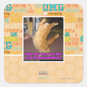 Pegatina Cuadrada La ola