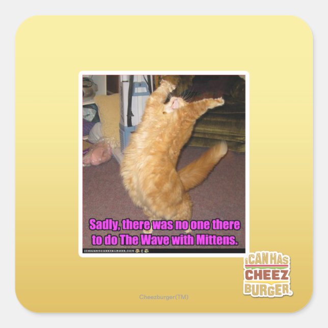 Pegatina Cuadrada La ola (Anverso)