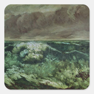 Pegatina Cuadrada La ola, después de 1870