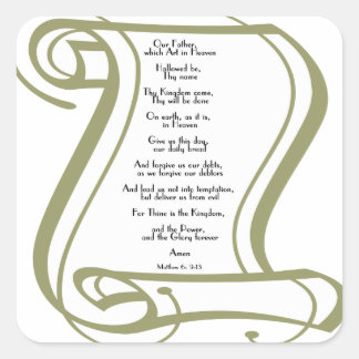 Pegatina Cuadrada La oración de los señores
