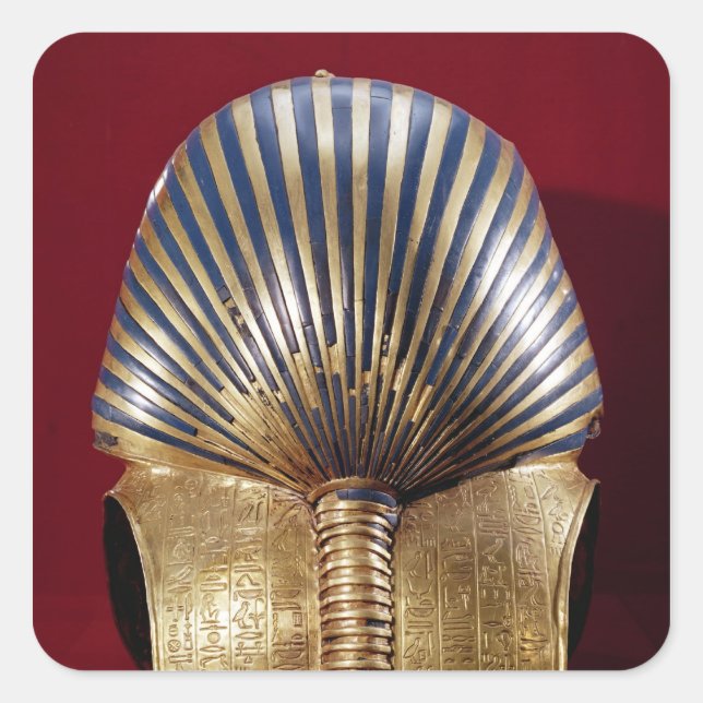 Pegatina Cuadrada La parte trasera de la máscara dorada (Anverso)