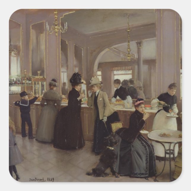 Pegatina Cuadrada La pastelería Gloppe (Anverso)