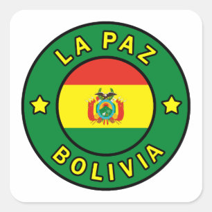 Pegatina Cuadrada La Paz Bolivia