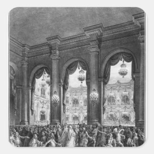 Pegatina Cuadrada La pelota enmascarada, 23 de enero de 1782
