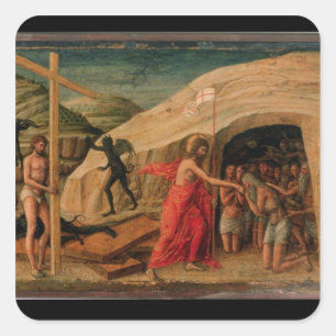 Pegatina Cuadrada La pendiente de Cristo en limbo