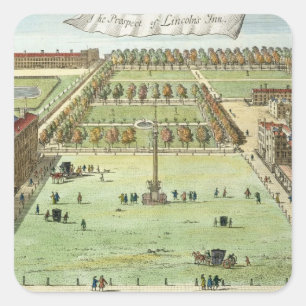 Pegatina Cuadrada La perspectiva del Lincoln's Inn, para la encuesta