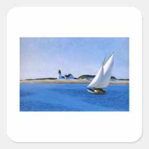 Pegatina Cuadrada La pierna larga - Edward Hopper