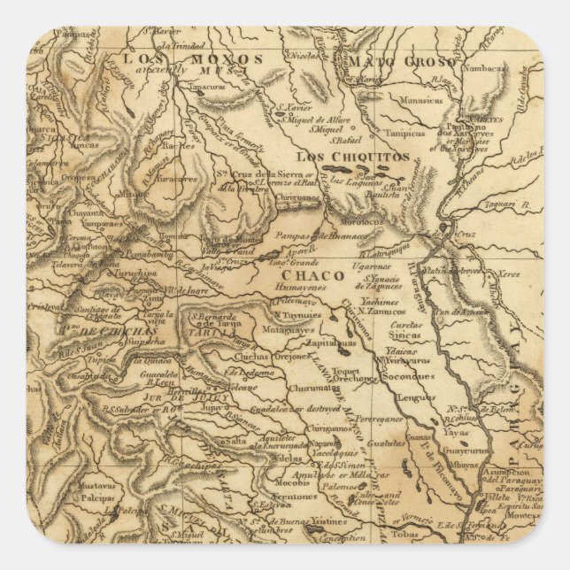 Pegatina Cuadrada La Plata (Anverso)