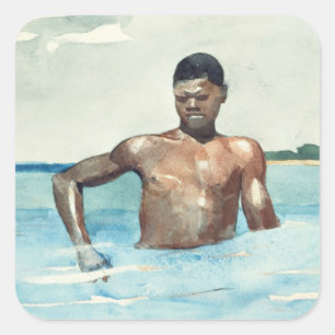 Pegatina Cuadrada La pluma, 1899