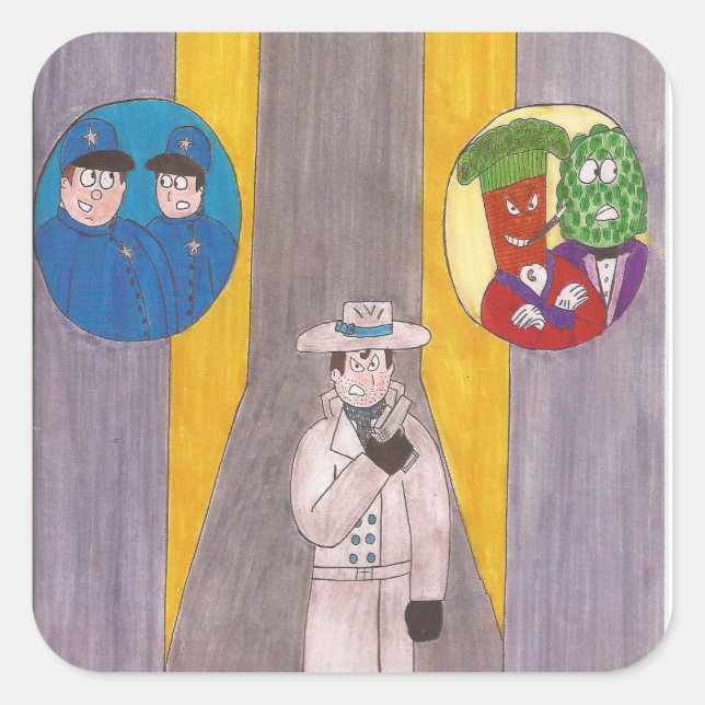 Pegatina Cuadrada ¡La portada de los Pegatinas de Bullets Bourbon #1 (Anverso)