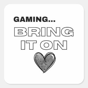 Pegatina Cuadrada La postal de Gamer