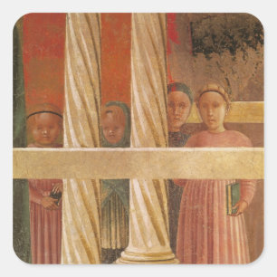 Pegatina Cuadrada La presentación de María en el Templo, 1433-34