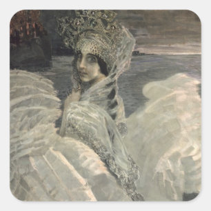 Pegatina Cuadrada La Princesa de Cisne, 1900