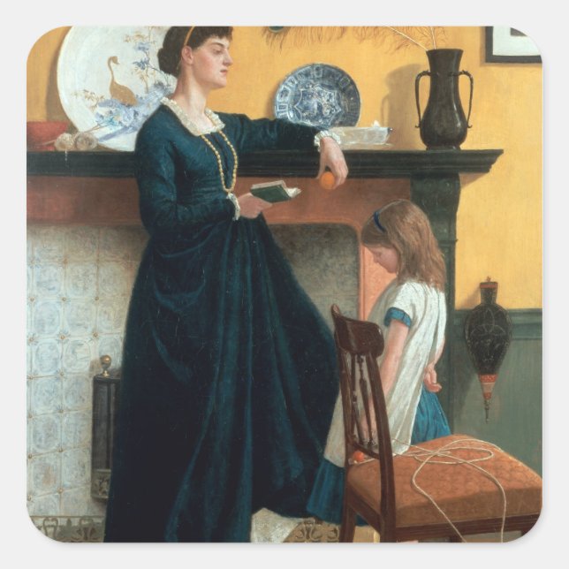 Pegatina Cuadrada La prueba (Anverso)