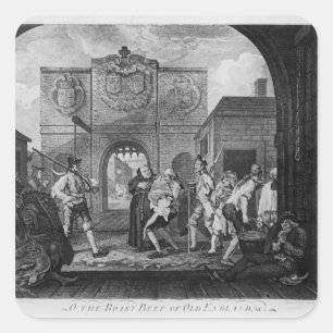 Pegatina Cuadrada La puerta de Calais, u O el rosbif