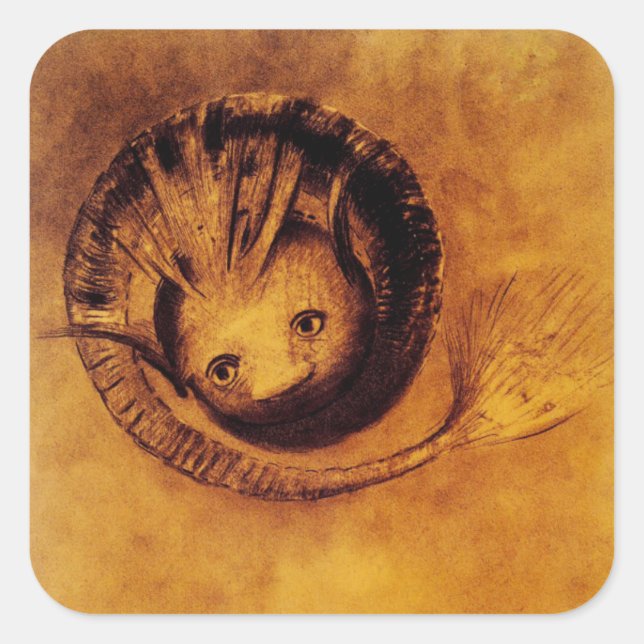 Pegatina Cuadrada La quimera (Anverso)