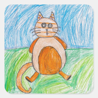 Pegatina Cuadrada La RAT en el GORRA