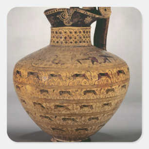 Pegatina Cuadrada La "recaudación Oinochoe", un este Orientalizing 