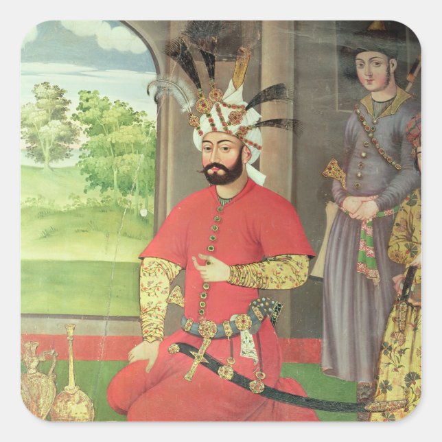 Pegatina Cuadrada La recepción (Anverso)