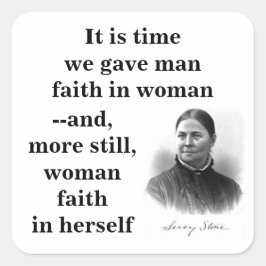 Pegatina Cuadrada La reformadora social de derechos civiles de las m