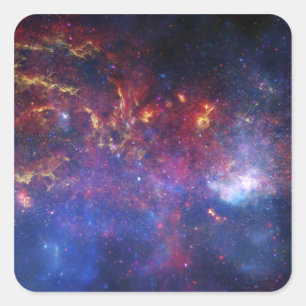 Pegatina Cuadrada La región central de la galaxia Vía Láctea